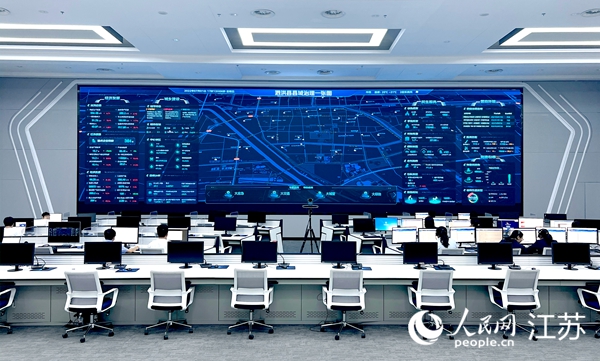 泗洪縣一網(wǎng)管全域智慧平臺大屏。袁海勤攝