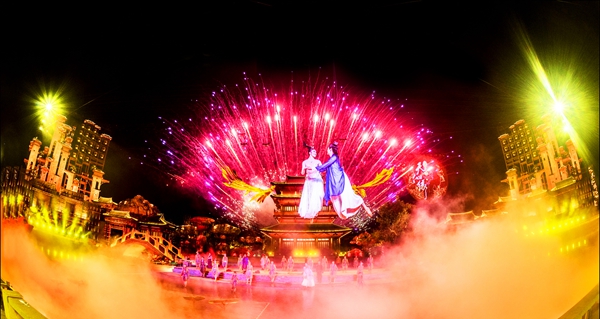 《天仙緣》實(shí)景演出。景區(qū)供圖