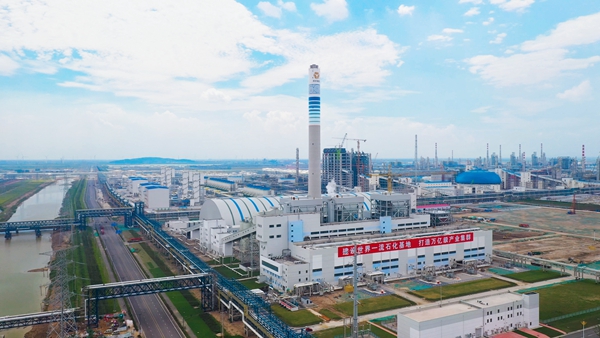 石化基地公用工程島項目。洋井石化供圖