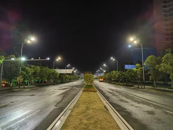 圖為節(jié)能改造后的路燈。蘇州高鐵新城供圖