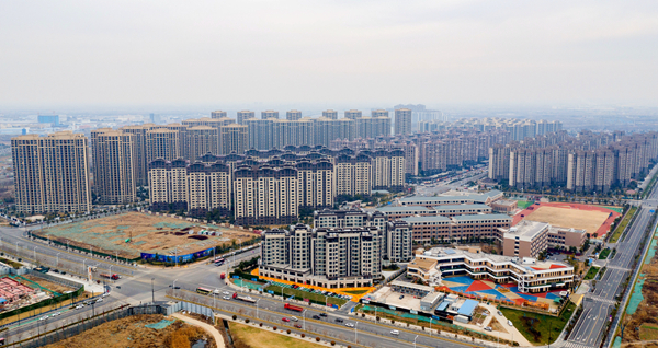 葛塘街道新城社區(qū)鳥(niǎo)瞰。葛塘街道供圖