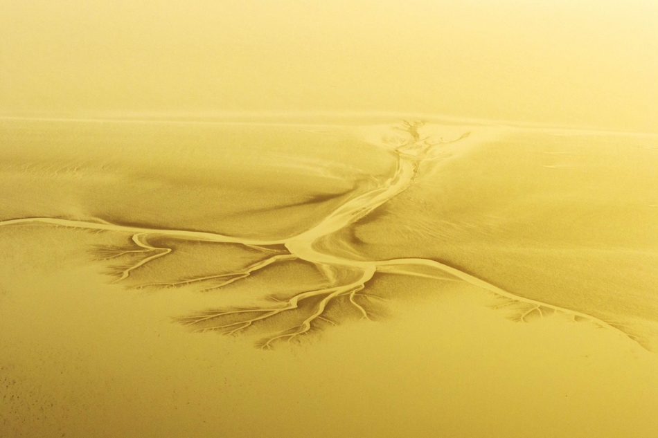 濕地“沙畫”。單中華攝