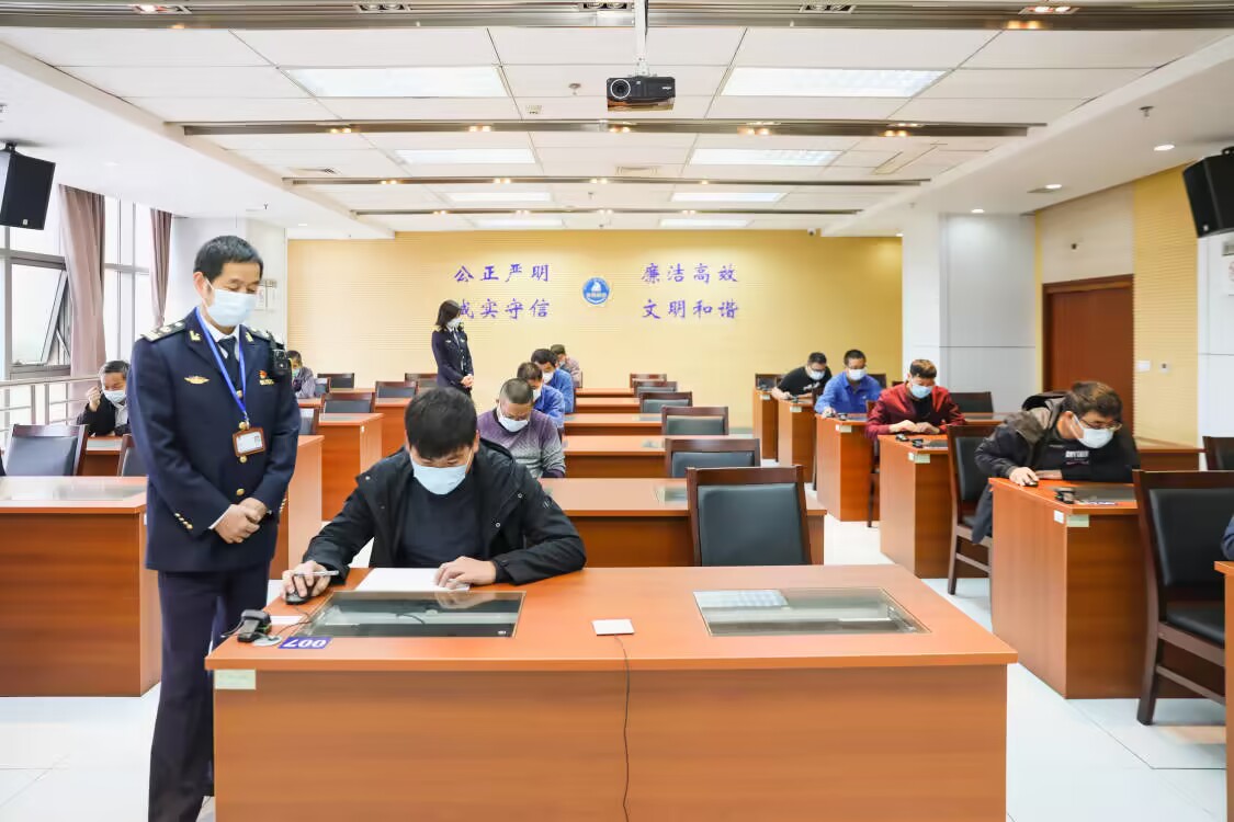考場現(xiàn)場。江陰海事局供圖