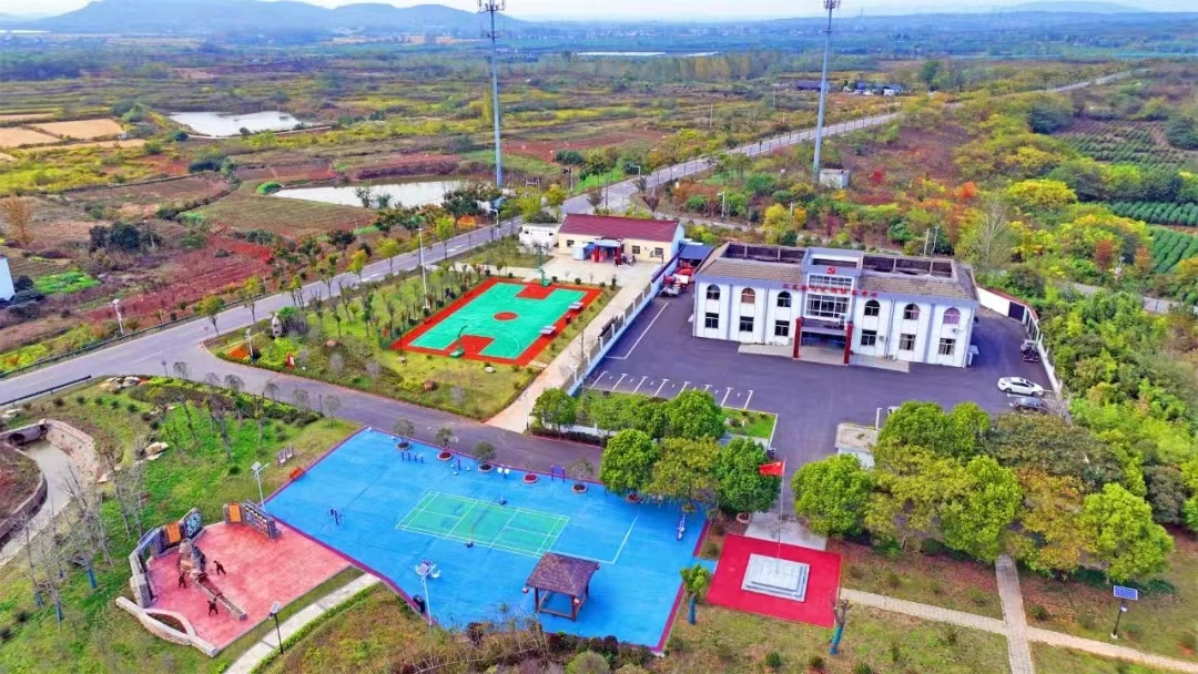 三友湖村鄉(xiāng)村體育公園。六合區(qū)委宣傳部供圖