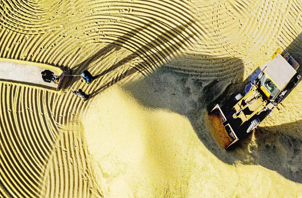 資料圖片，東海糧食喜獲豐收。 東海縣委宣傳部供圖