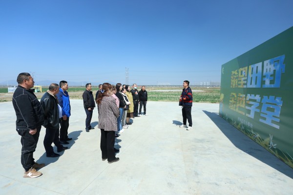 浦口區(qū)蘭花塘高標(biāo)準(zhǔn)農(nóng)田邊的冬訓(xùn)實(shí)境課堂。浦口區(qū)委宣傳部供圖