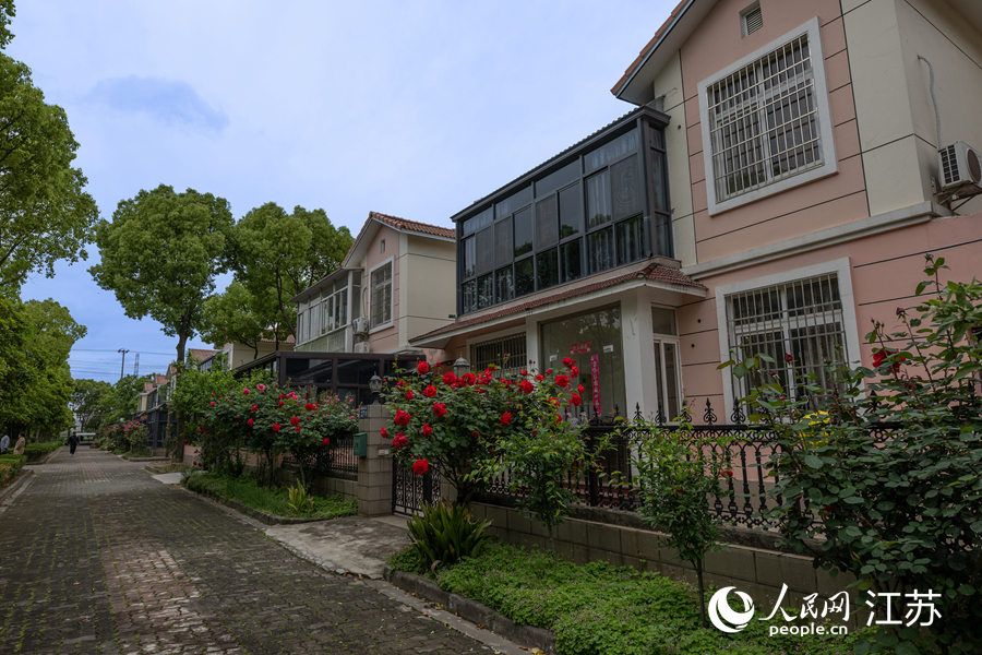蔣巷村村民居住的別墅。人民網(wǎng) 馬燾燾攝