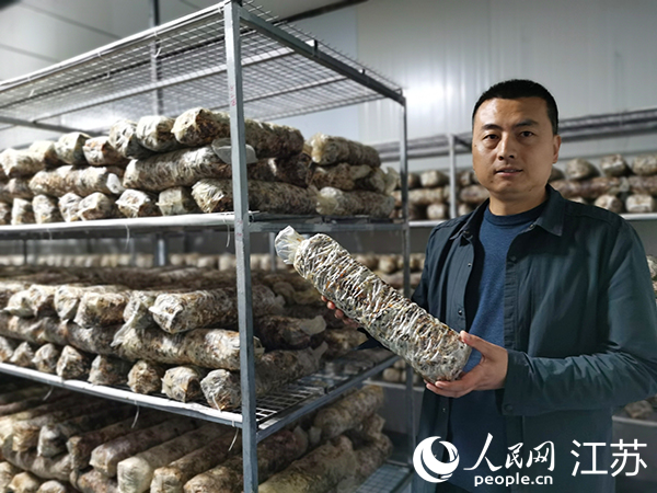 留壩縣武關(guān)驛鎮(zhèn)南河街村食用菌產(chǎn)業(yè)園基地。人民網(wǎng) 記者王繼亮攝