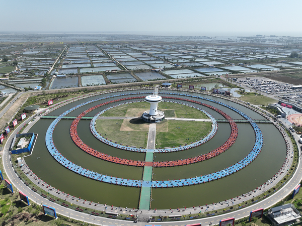 航拍比賽現(xiàn)場(chǎng)。泗洪縣委宣傳部供圖