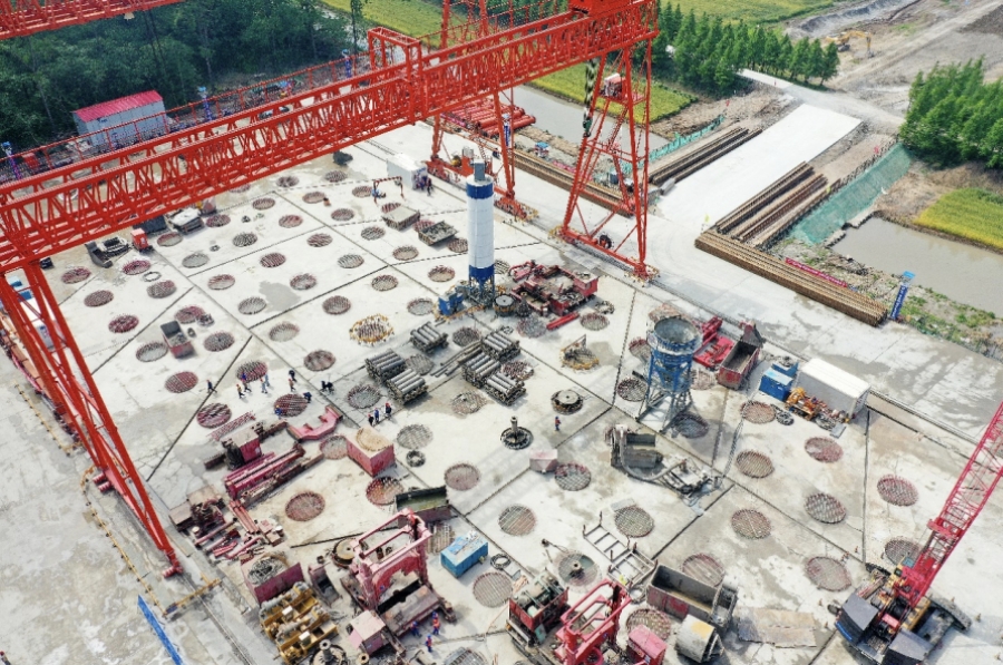 施工現(xiàn)場。辛海寧攝