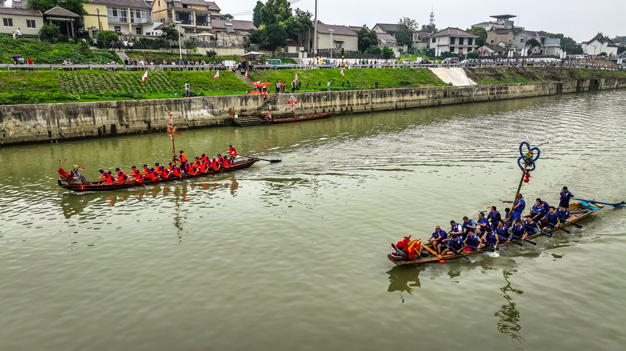 龍舟比賽現(xiàn)場。劉列攝