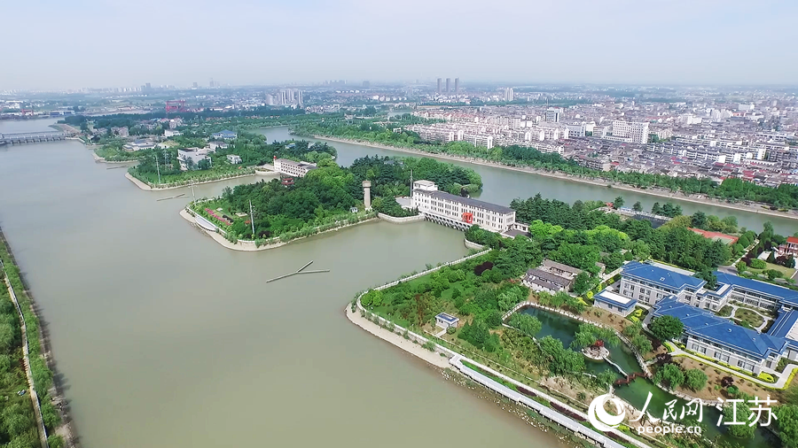 航拍江都水利樞紐雄姿。人民網(wǎng) 余樂(lè)攝