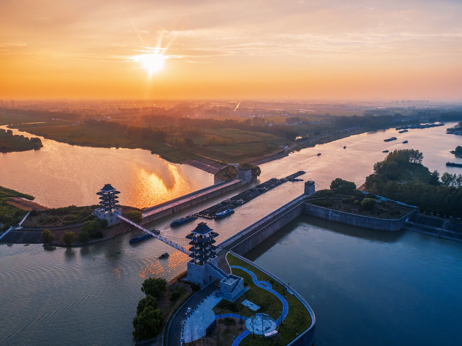 航拍水上立交。丁祖彬攝