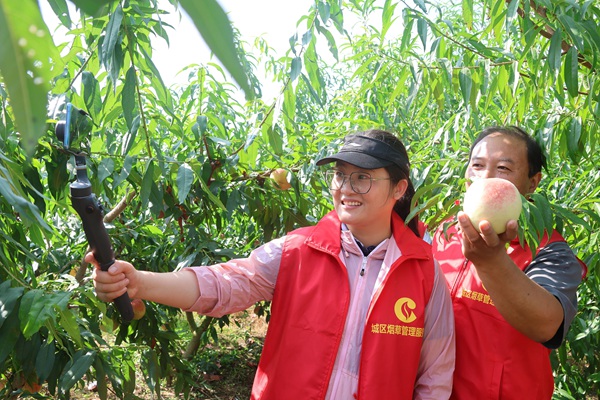 直播助農(nóng)活動現(xiàn)場。連云港煙草供圖