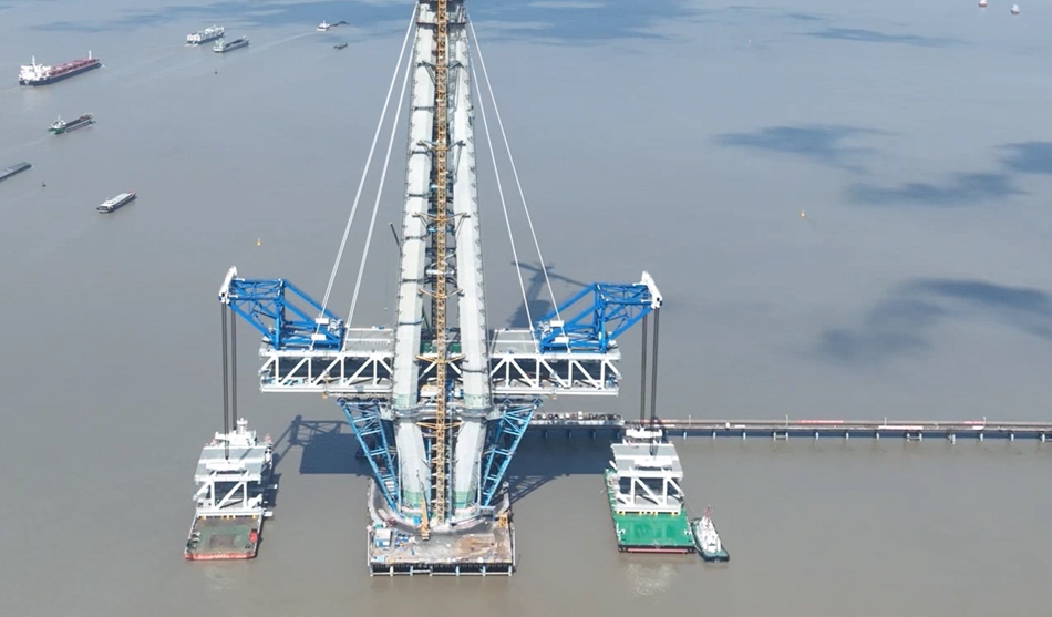 施工現(xiàn)場(chǎng)。常州海事局供圖