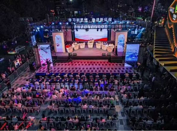 “學習新思想，奮進新征程”武進區(qū)第四屆陽湖學習達人挑戰(zhàn)賽總決賽現場。武進區(qū)委宣傳部供圖
