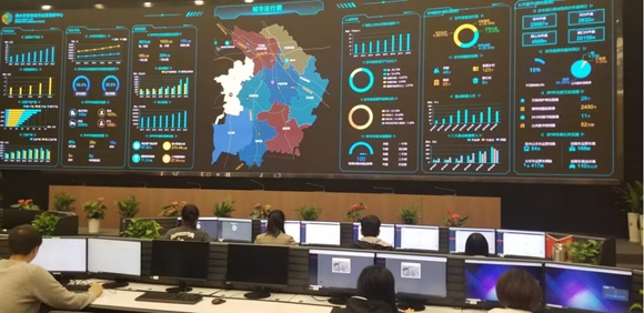 溧水智慧城市指揮平臺實現(xiàn)“一網(wǎng)統(tǒng)管”。溧水區(qū)委宣傳部供圖