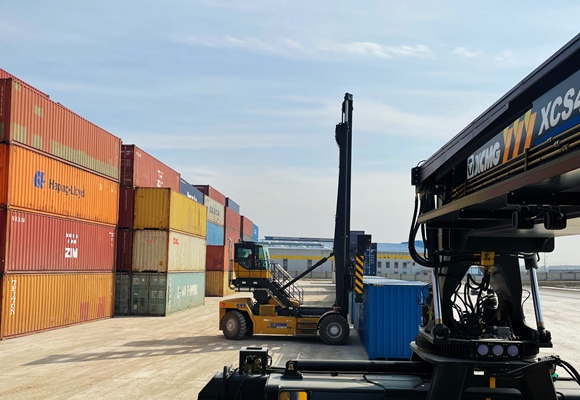 阿拉木圖海外倉(cāng)場(chǎng)站。上合物流園管委會(huì)供圖