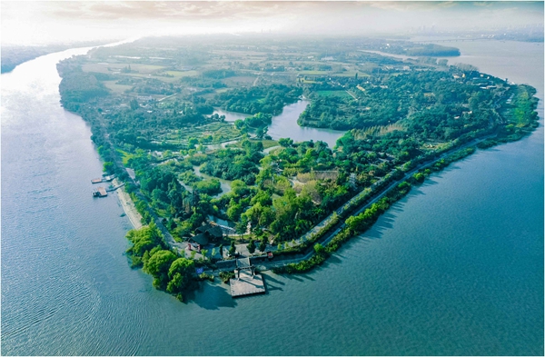 “七河八島”成為城市生態(tài)中心。 揚州市生態(tài)科技新城供圖