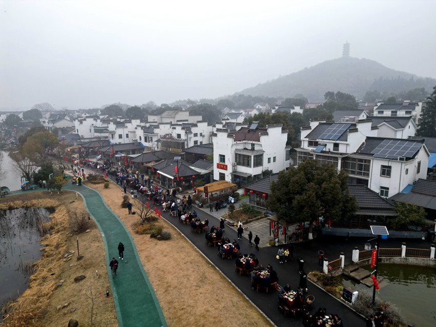 千人長街宴。高淳區(qū)融媒體中心供圖