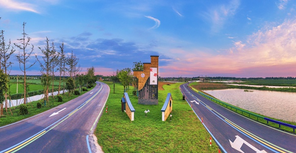 鹽都旅游公路風(fēng)景如畫(huà)。鹽都區(qū)委宣傳部供圖