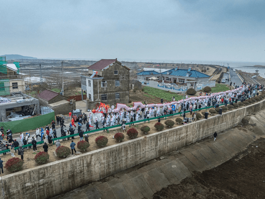 “舞龍大軍”巡村。溧水區(qū)委宣傳部供圖