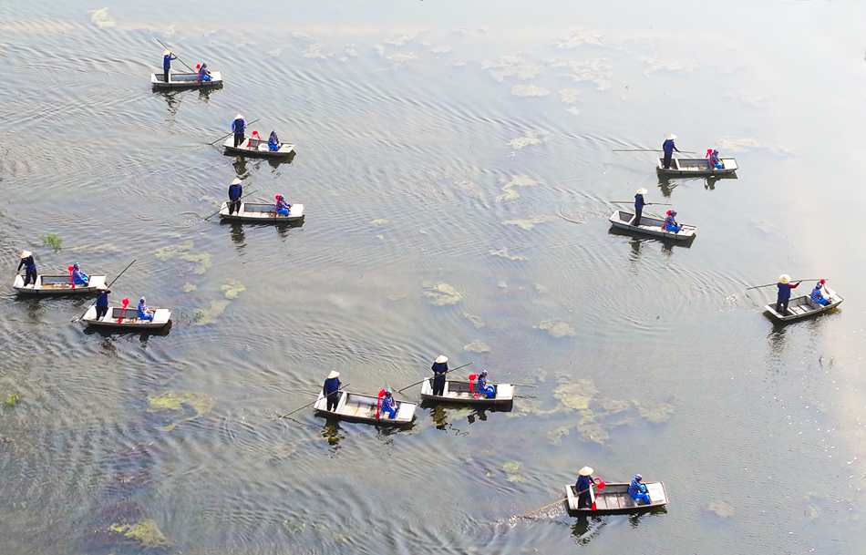 50條捕撈船爭相競發(fā)。許昌銀攝