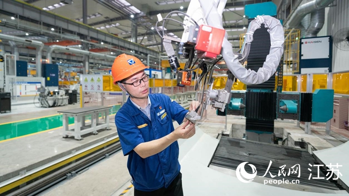 徐工挖掘機械有限公司工藝技術部部長方榮超。人民網(wǎng) 張瀚天攝