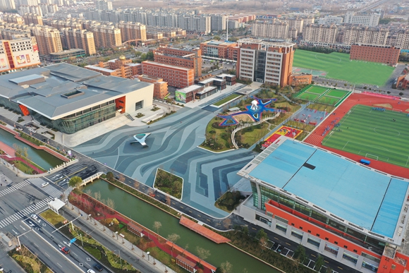 航拍響水縣文體主題公園。單榮枚攝