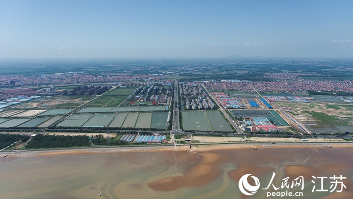 贛榆沿海的梭子蟹養(yǎng)殖區(qū)。人民網(wǎng) 郜超攝