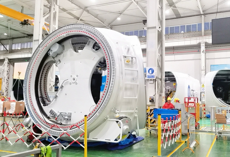 金風(fēng)科技大豐基地總裝車間。受訪者供圖