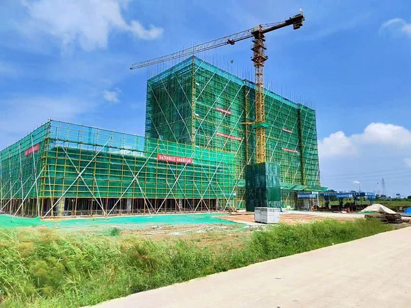 嵐?jié)赡茉淳G色甲醇項目一期工程建設(shè)現(xiàn)場。受訪者供圖