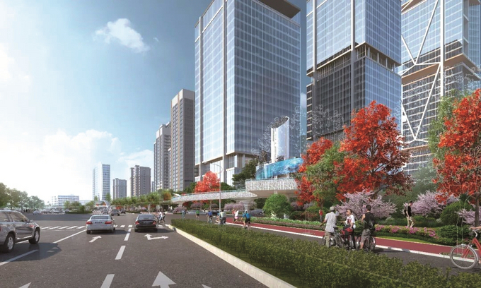 雨花數(shù)據(jù)線公園建成效果圖。南京市建委供圖