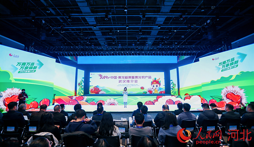 2024中國(guó)·青龍板栗暨青龍農(nóng)產(chǎn)品武漢推介會(huì)現(xiàn)場(chǎng)。人民網(wǎng)記者 周博攝