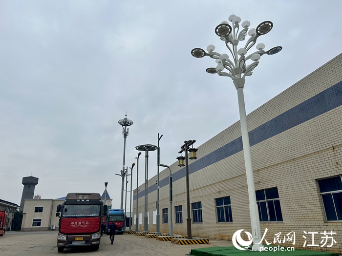 龍騰照明集團(tuán)股份有限公司產(chǎn)區(qū)內(nèi)的路燈。人民網(wǎng) 王丹丹攝