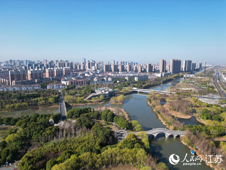 新通揚(yáng)河生態(tài)區(qū)。人民網(wǎng)記者 王繼亮攝