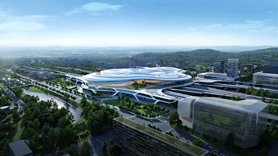 南京北站建成后效果圖。受訪對象提供