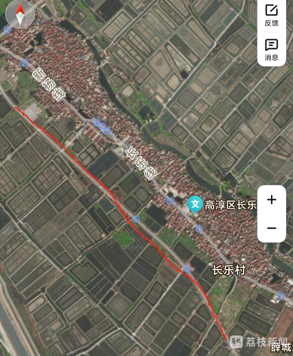 （榮楊線兩側(cè)途經(jīng)多個村莊）