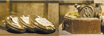 馬吉攝影機(jī)及膠片。侵華日軍南京大屠殺遇難同胞紀(jì)念館供圖