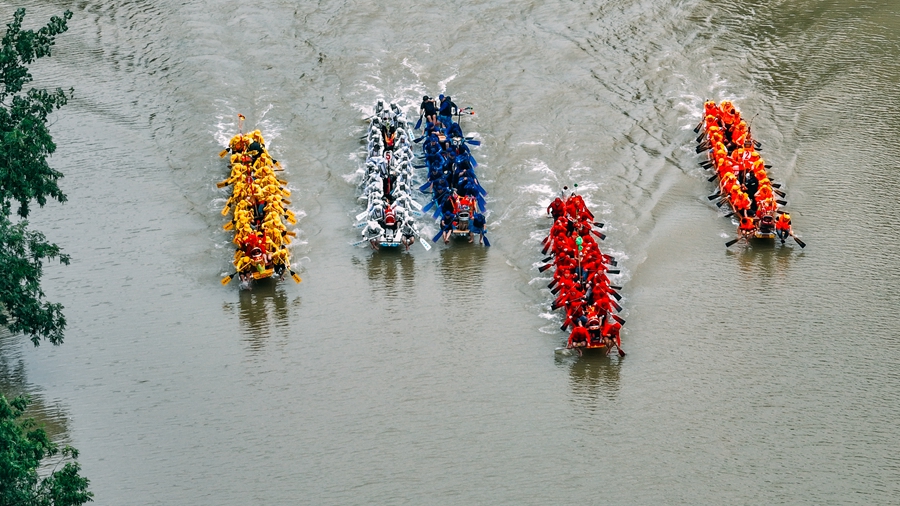 高淳龍舟賽現(xiàn)場。劉列攝