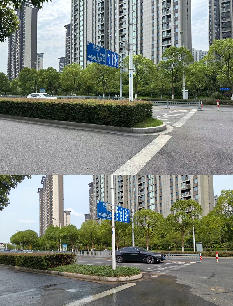 改造前后對比。姑蘇區(qū)綠化管理站供圖