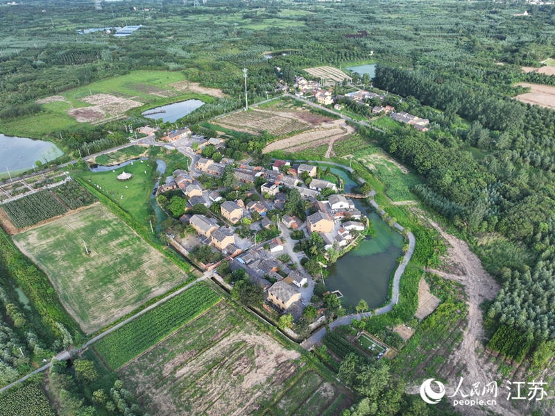 航拍南京市浦口區(qū)趙湖村。人民網(wǎng) 李昱辰攝