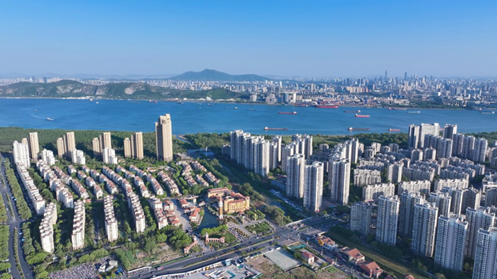 航拍南京江北新區(qū)沿江街道。沿江街道供圖