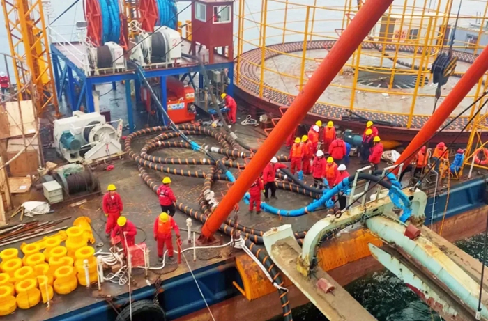 施工現(xiàn)場(chǎng)。亨通集團(tuán)供圖