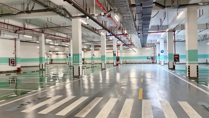 免費提供的停車位。江北新區(qū)智能制造產(chǎn)業(yè)園供圖