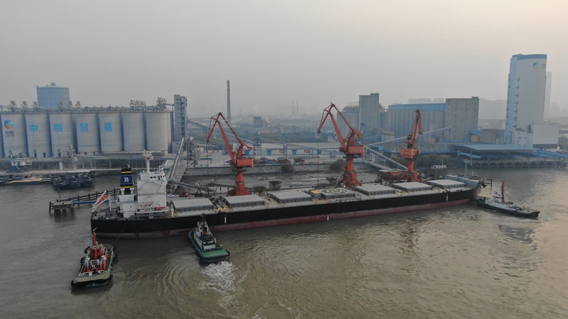 一運糧船舶?？拷幐?。江陰海事局供圖