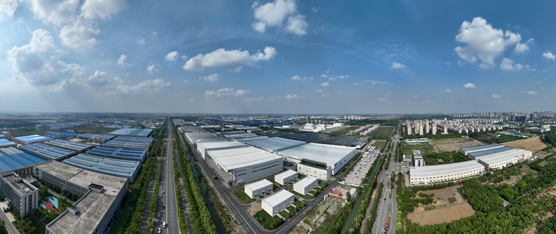 泗洪經(jīng)開(kāi)區(qū)新型膜材料產(chǎn)業(yè)園航拍圖。耿懷軍攝