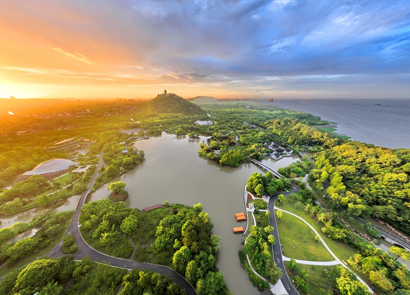 航拍南通五山及沿江地區(qū)。許叢軍攝