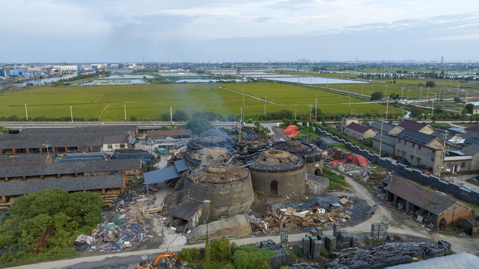 航拍戴窯鎮(zhèn)古磚窯。史道智攝