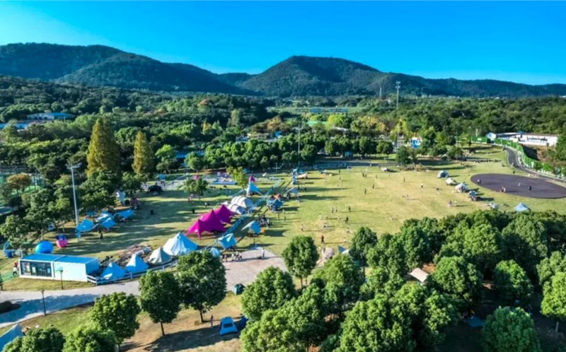 游客在浦口露營。浦口區(qū)委宣傳部供圖